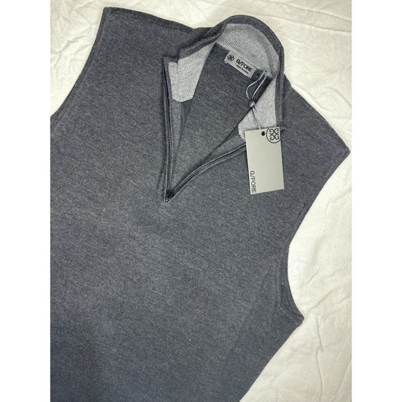 G/FORE Men's Gray Merino Wool‎ Tech Lined Slim Fit Golf Vest Medium NWT $250 - Picture 1 of 8